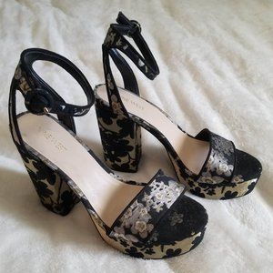 Nine West Floral Platform Heels
